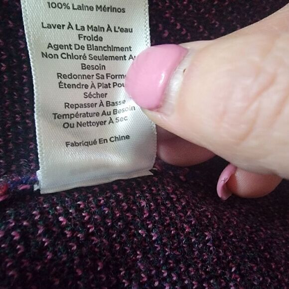 Talbots 100% Merino Wool Plaid Jacket Cardigan. Size LP. - Picture 5 of 9